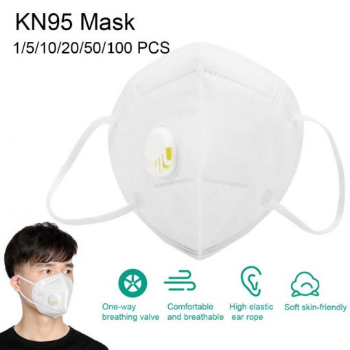 The KN95 P2 Re-breather Respirator ventilating valve effectively removes heat and moisture build-up